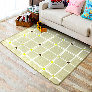 tumika 卡通地毯 客厅茶几垫卧室床边毯宝宝儿童房爬行垫 小格调 100x