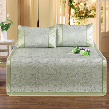 冰丝凉席双面可折叠水洗冰丝席藤席三件套学生1.2 1.5 1.8米包邮