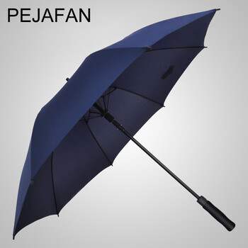 
                                                                                PEJAFAN高端雨伞男士超大商务伞双层加厚自动长柄伞双人大伞户外高尔夫伞超强防风防晒晴雨两用伞 130CM大号双层内黑                