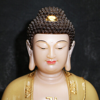 三宝佛像汉白玉佛像摆件南无本师释迦牟尼佛家用摆件阿弥陀佛如来佛