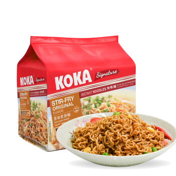 KOKA 可口方便面 原味干捞快熟泡面 85g*5 新加坡进口