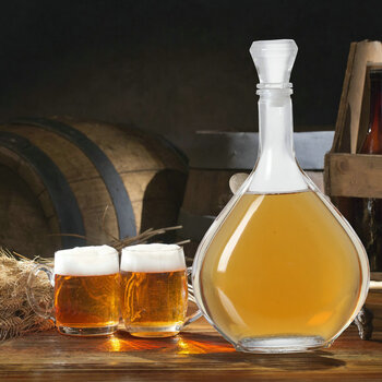 无铅玻璃空酒瓶扁形玻璃酒樽自酿酒药酒散酒分装瓶密封旅行玻璃酒瓶子