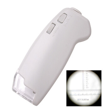 便携式150倍放大镜 led光源 柔线形读数刻度 显微镜0.005mm