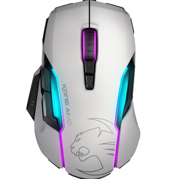 德国冰豹(ROCCAT)魔幻艾摩Kone AIMO RGB灯光 游戏鼠标 有线鼠标 电竞鼠标 笔记本鼠标 白色