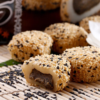 台湾进口 雪之恋和风大福麻薯糕点 芝麻口味210g