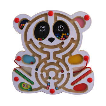 DHA儿童智力磁性迷宫运笔走珠玩具男女孩早教生日礼物专注力训练闯关 大熊猫磁性迷宫