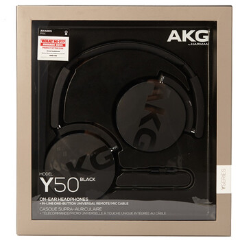 
                                        爱科技（AKG）Y50 便携头戴式耳机 重低音 线控耳麦 立体声耳机 HIFI音乐耳机 手机通用 黑色                