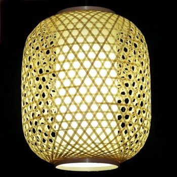 阡美手工竹编灯罩吊灯灯笼中式仿古宫灯茶楼酒店宾馆农家装饰竹编灯笼