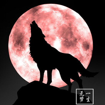 花千紫diy钻石画方钻满钻圆钻动物血月之狼贴钻画十字绣钻石绣客厅 方