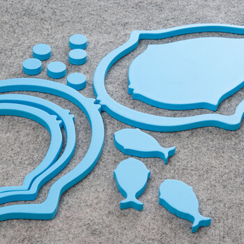 
                                        积累小家 泡泡鱼 3D立体墙贴 装饰壁贴 墙壁装饰 创意家居 蓝色鱼一套 其他                