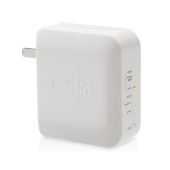 
                                        贝尔金（BELKIN）F9K1005zh 便携迷你旅行 无线 路由器 带USB口可充电                