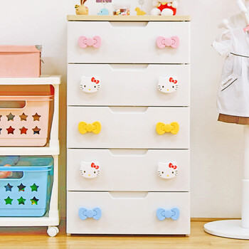 
                                        爱丽思IRIS hellokitty五层塑料抽屉式收纳柜宝宝衣柜婴儿整理柜KHG                