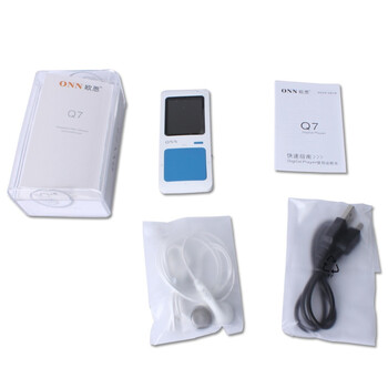 
                                        欧恩（ONN）Q7\4G 1.8英寸MP4 超薄支持双无损 纯音MP3播放器 蓝色                