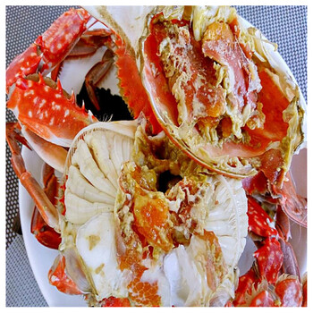 鲜活母梭子蟹 满黄螃蟹 半斤左右/只 500克 青岛海鲜