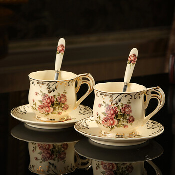 欧式咖啡杯套装英式茶杯茶具杯碟欧美陶瓷红茶杯下午茶杯子架子创意