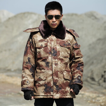 盾郎 07式荒漠迷彩大衣军大衣棉大衣男女冬季加厚加长武警作训服棉服