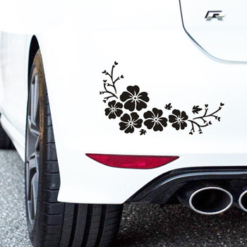 汽车划痕车贴 引擎盖花朵贴 车尾花瓣贴 三角窗贴花 女士汽车贴纸