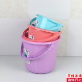 加厚带盖塑料水桶5.5L带盖水桶【颜色随机】