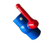 联塑（LESSO） 蓝色PVC75球阀给水管配件球阀阀门开关定制