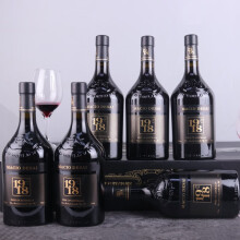 澳洲进口红酒珍酿稀有14.5度 宽肩雕花瓶高品质干红葡萄酒750ML*6瓶礼盒装