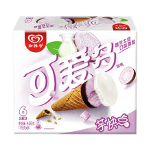 京东PLUS会员：和路雪可爱多甜筒香芋牛奶口味76g*6支*5件