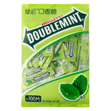 DOUBLEMINT绿箭原味薄荷味口香糖100片300g