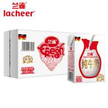 Lacheer 兰雀 唯鲜系列 全脂高钙纯牛奶 200ml*24盒 *3件