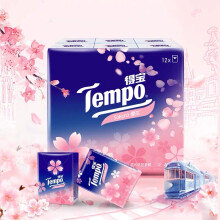 运费券收割机：Tempo得宝樱花香味手帕纸4层*7张*12包*2件+凑单品