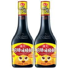 京东PLUS会员：HADAY海天特级生抽酱油450g*2瓶