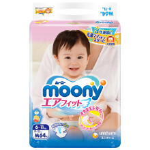京东PLUS会员：moony尤妮佳婴儿纸尿裤M号64片*4件