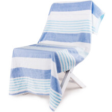 SANLI 三利 纯棉纱布浴巾 70×140cm 青蓝条纹