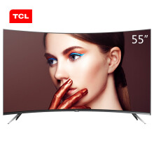 TCL 55V1M 55英寸 HDR纤薄4K超高清 64位32核智能曲面电视（枪色）