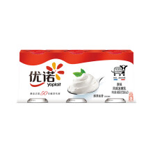 限地区：优诺优丝风味发酵乳原味酸奶酸牛奶135g*3杯