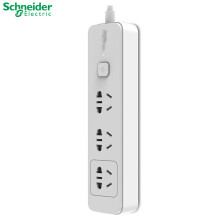 Schneider Electric 施耐德电器 智意系列 排插接线板  1030灰白色3位排插