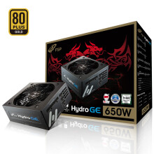 FSP全汉HydroGE650额定650W电源（80PLUS金牌、全模组、十年质保）