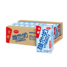 维他奶原味低糖豆奶植物蛋白饮品250ml*24盒低糖低卡早餐奶豆乳整箱装*2件