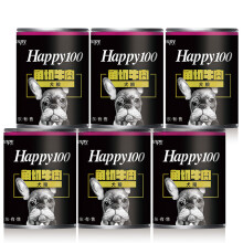Wanpy 顽皮 happy100系列 犬用罐头 角切牛肉 375g*6罐 *2件