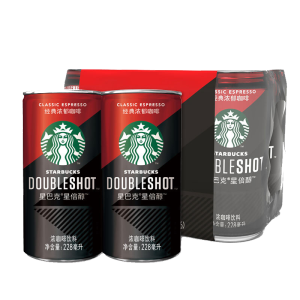 Starbucks星巴克星倍醇经典浓郁咖啡味咖啡饮料228ml*6罐*6件