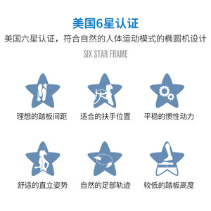 美国JOHNSON乔山 椭圆机 家用款静音 太空漫步机 椭圆仪 健身可折叠运动器材ANDES 3 Andes