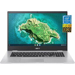 ASUS 华硕Chromebook 17.3 FHD IPS笔记本电脑 谷歌系统 英特尔赛扬双核 超宽178度视角，商务、教育、游戏、流媒体、创意