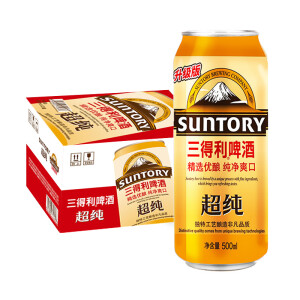 再降价、有券的上：SUNTORY三得利超纯啤酒7.5度500ml12听*3件