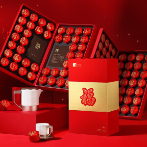 小罐茶 百福迎门新春限定礼白毫银针茶 100*4g