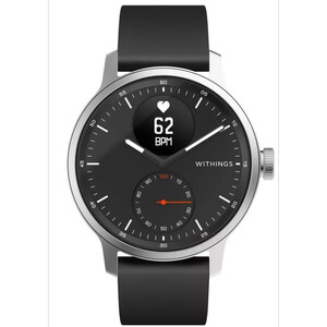 Withings ScanWatch智能手表运动追踪 睡眠监测 可检测心率+血氧带ECG 运动手表 黑色表盘直径42mm