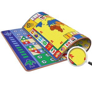 大富翁 飞行棋地毯游戏棋超大号爬行地毯亲子互动游戏垫儿童幼儿园玩具 【袋装单面】90*90地毯飞行棋