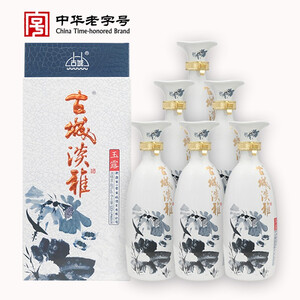 新疆第一窖 古城白酒 新疆白酒整箱特价 纯粮食白酒 整箱装 高度白酒 46°清香型 古城淡雅玉露整箱