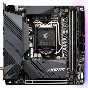 技嘉b560i aorus pro ax主板支持cpu 11700f/11600kf/11400f/10600kf