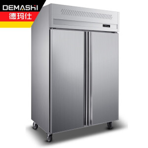 德玛仕 DEMASHI 商用风冷双开门冰柜 立式冷藏 冷柜不锈钢冰箱 厨房电器 双门全冷藏LC1.0L2W