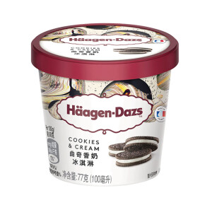 Häagen·Dazs哈根达斯曲奇香奶口味冰淇淋77g*5件+凑单品