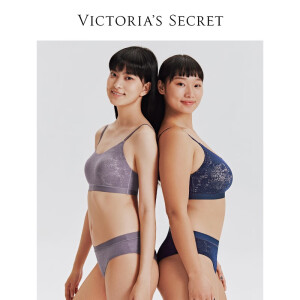 周雨彤同款，Victoria’s Secret 维多利亚的秘密小雏菊蕾丝返定棉杯背心式文胸*2件