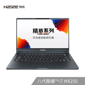 Hasee神舟精盾U47T114英寸笔记本电脑（i7-8565U、8GB、1TBSSD、MX250）